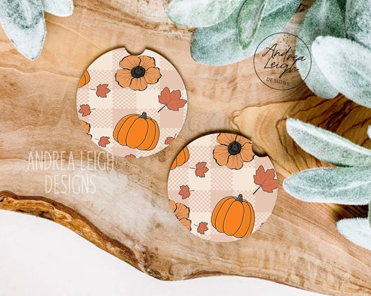 Pumpkins and Sunflowers Car Coaster