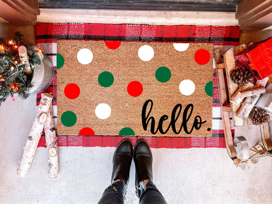Hello Christmas Doormat