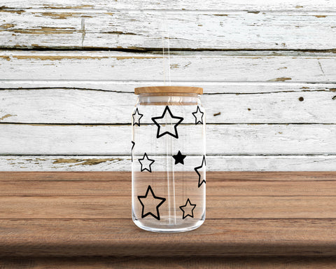 Stars Glass Can