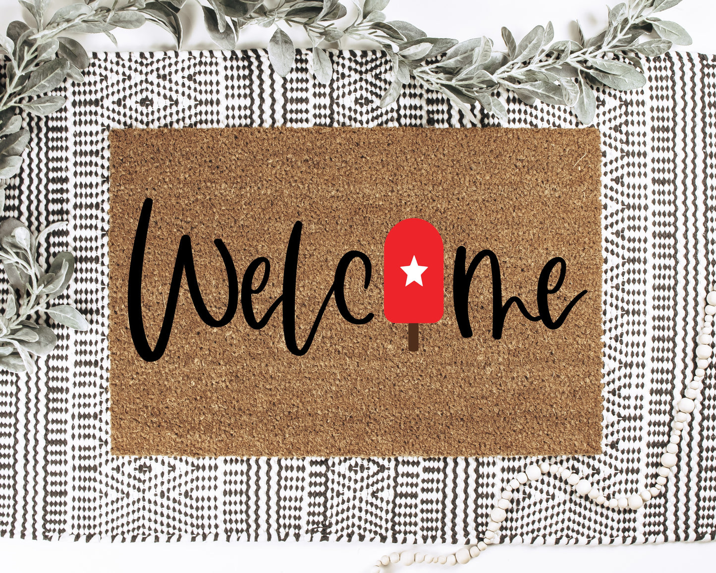 Welcome 4th of July Popsicle Doormat