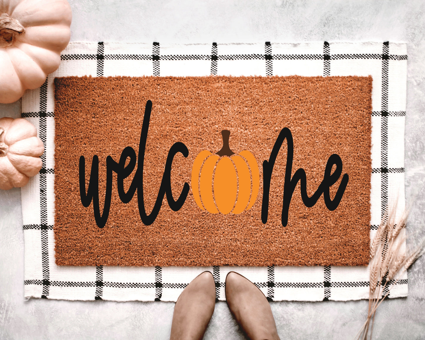 Pumpkin Welcome Doormat