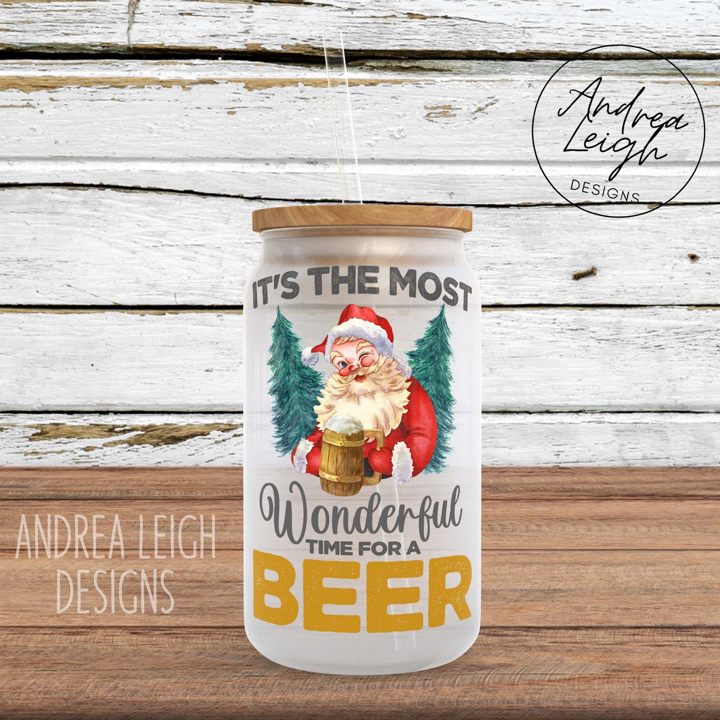 It's the Most Wonderful Time for a Beer Sublimation Glass Can